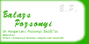 balazs pozsonyi business card